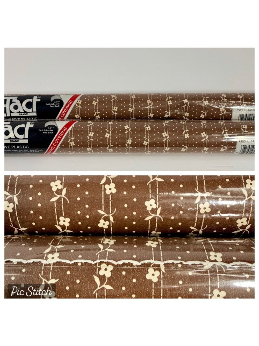 Con-Tact Brand Decorative Self-Adhesive Plastic Rolls Vintage 13.5 Sq Ft Brown F